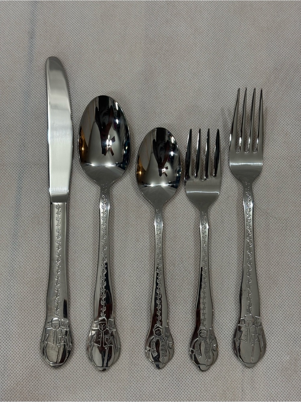 Vintage Sakura Stainless Japan Silverware Flatware Set 15 Pieces MCM Style